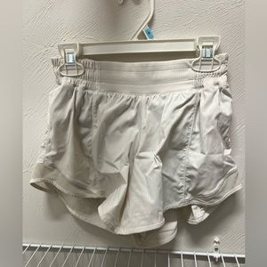 White Lululemon Low-Rise Hotty Hot Shorts, Size 4, barely worn